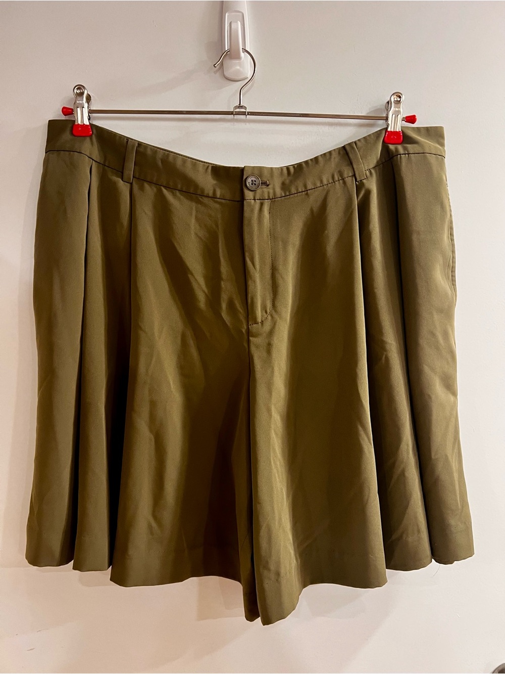 Pleated Shorts Wide Leg Olive Green Lauren Ralph Lauren 16